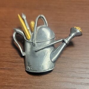 1999 Marjolein Bastien Artistic Silver Watering Can Brooch